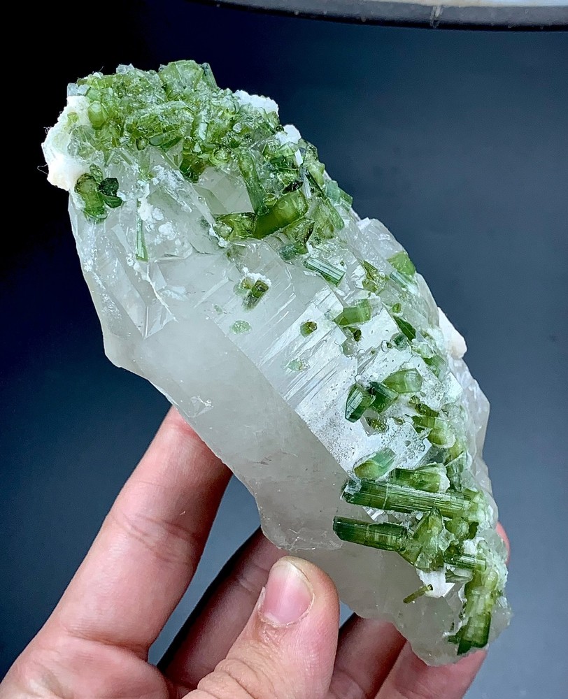 Bunch Of Tourmaline Crystal With Quartz Specimen From Afghanistan 404 grams