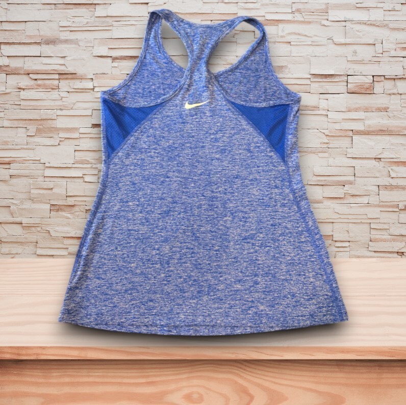 Nike Heathered Blue Sleeveless Racer-Back Tank Size Small EUC