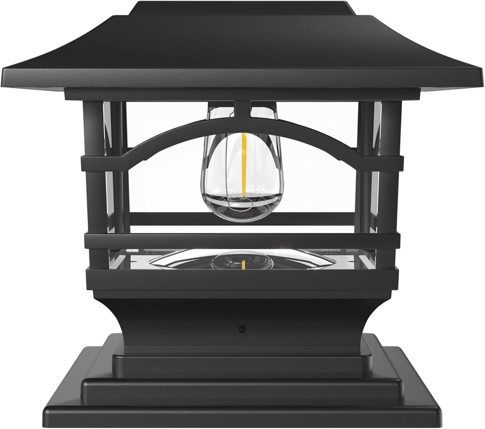 Edison Solar Outdoor Post Cap Lights  4X4 5X5 6X6  Bright LED Light for Fence
