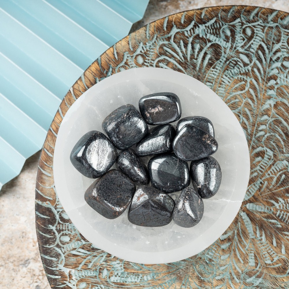 Hematite Tumbled Stone for Meditation Healing and Energy Balance  