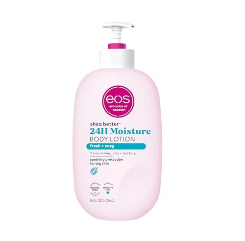 EOS Shea Better Body Lotion Fresh & Cozy 16oz 24 Hour Moisture with 3 Nozzles