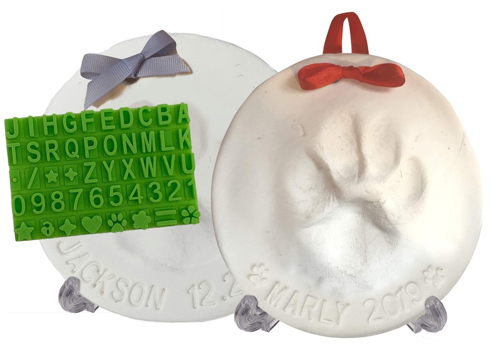 Ultimate Pawprint Keepsake Kit (Makes 2) - Paw Print Christmas Ornament w/ Bo...
