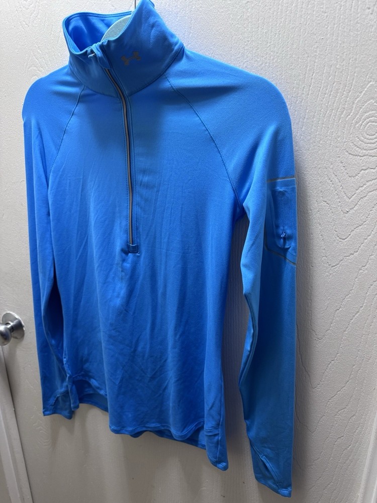 Women’s Under Armour all season Blue Quarter-Zip Long Sleeve Top size small