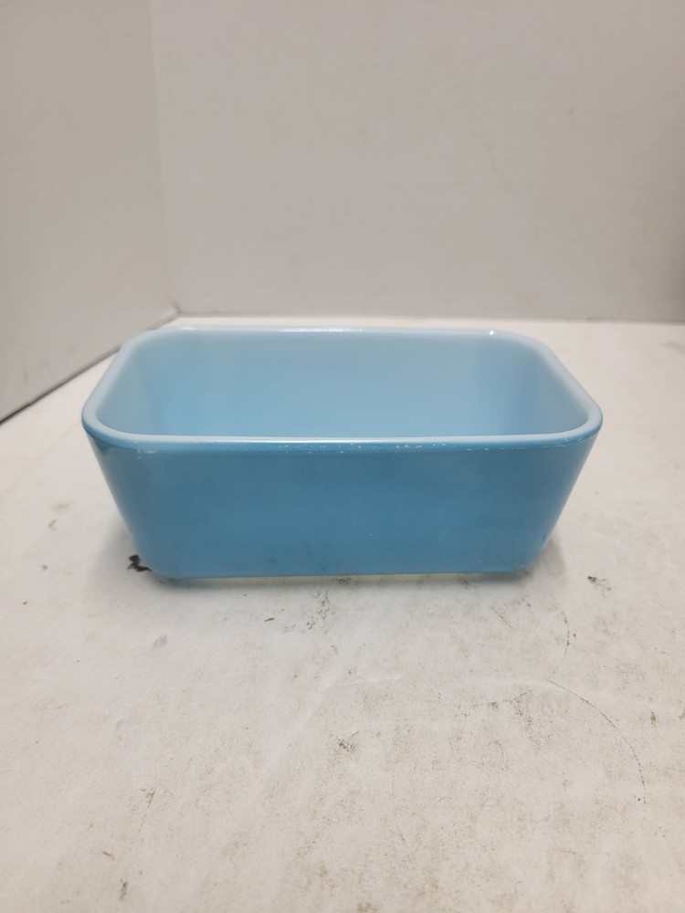 Pyrex 502-B Primary Blue Refrigerator Dish Fridgie No Lid Vintage