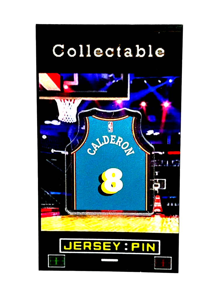 Detroit Pistons Jose Calderon jersey lapel pin - Classic DP collectible