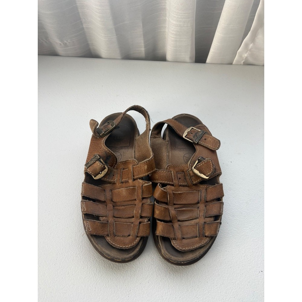 Dr Martens Mens 9 Made in England Brown Leather Fisherman Sandals 8053 UK 8