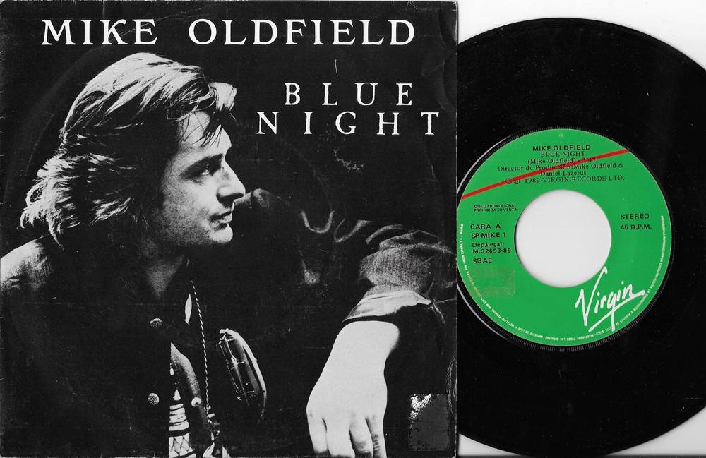 MIKE OLDFIELD SINGLE BLUE NIGHT SPAIN PROMO 1989