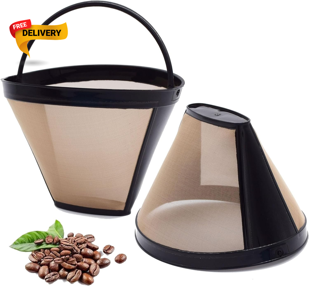 Reusable 4-Pack Cone Coffee Filter Basket for Cuisinart Machines