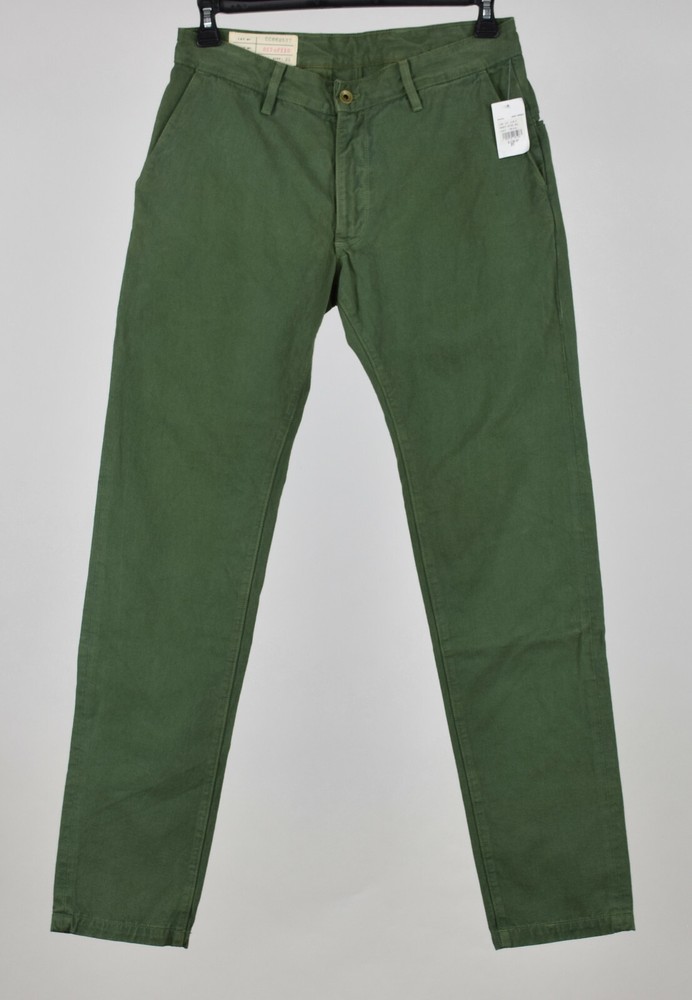 Men's Army Green TR101 Loose Fit Twill Chino Jeans - Sizes 30-36-image