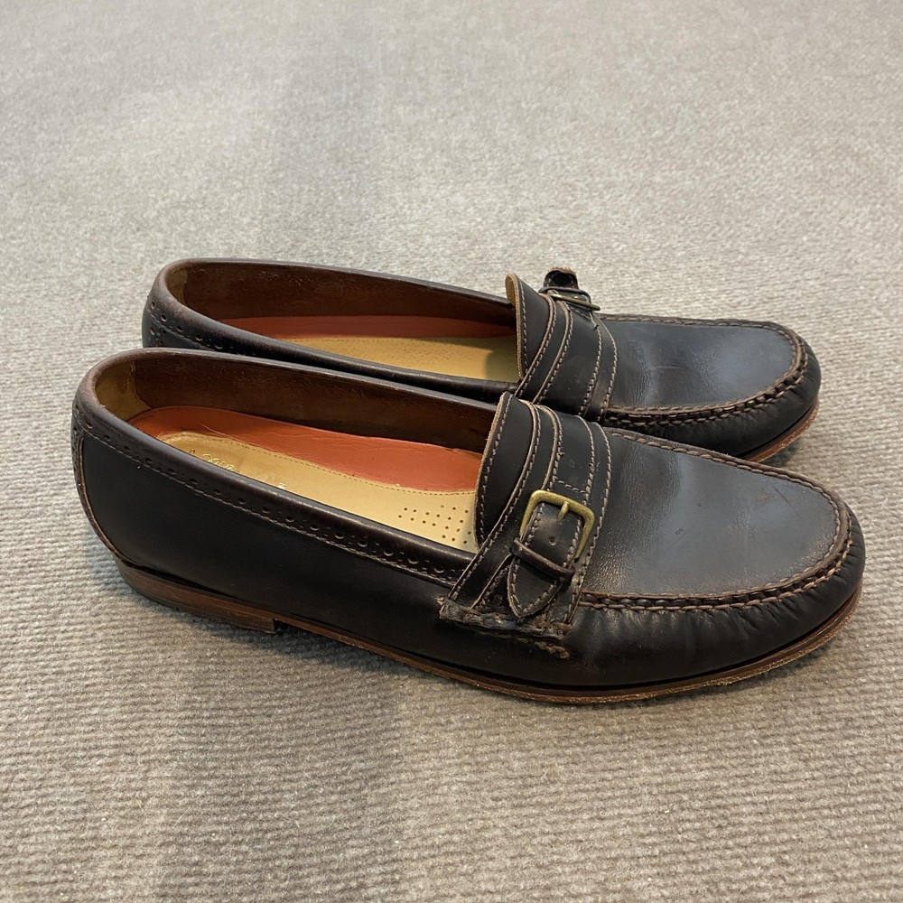 Cole Haan Shoes Mens Size 12 M Brown Leather Dress Monk Strap Loafers C12795