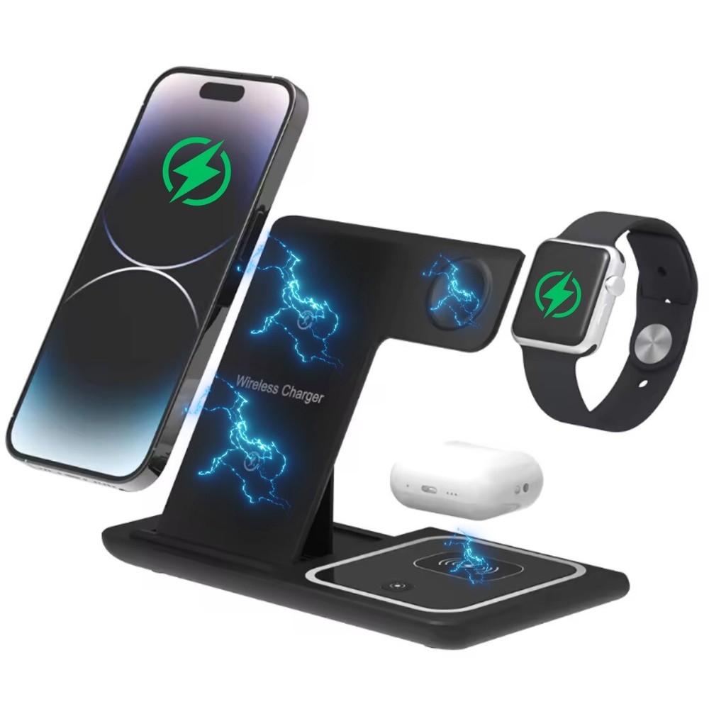 Wireless Charger  3 In 1 Solution for Apple Watch, Air Pods, and iPhone 15/14/13