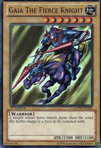 Gaia the Fierce Knight LCYW-EN002 Super Rare Unlimited NM-Mint Yugioh Card