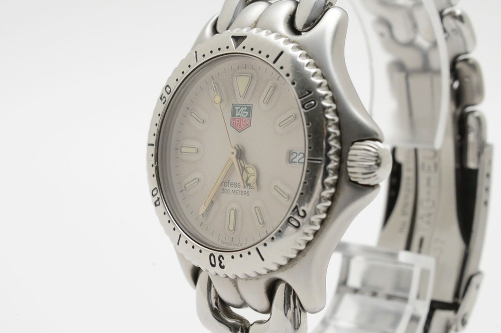 TAG Heuer SEL S99.013 Silver Men's Quartz Watch White Dial Excellent Condition JAPAN