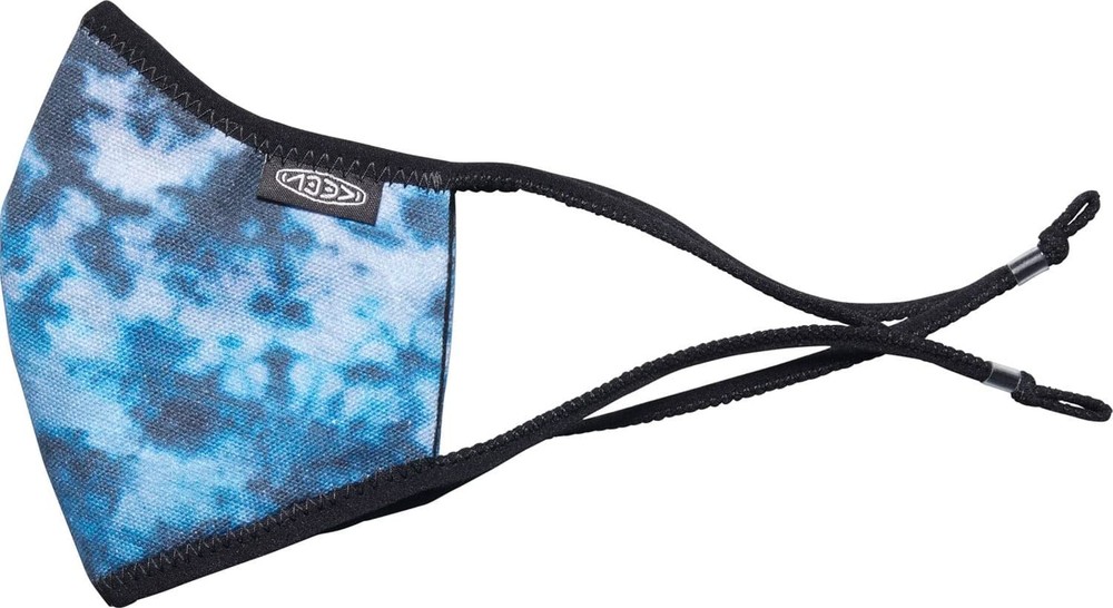 Unisex Adult Together Cotton Reusable Medium-Large Face Mask in Blue Tie Dye  