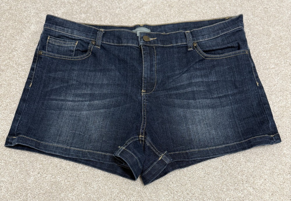 New York & Company Women's Size 18 Stretch Jean Shorts High-Rise 4