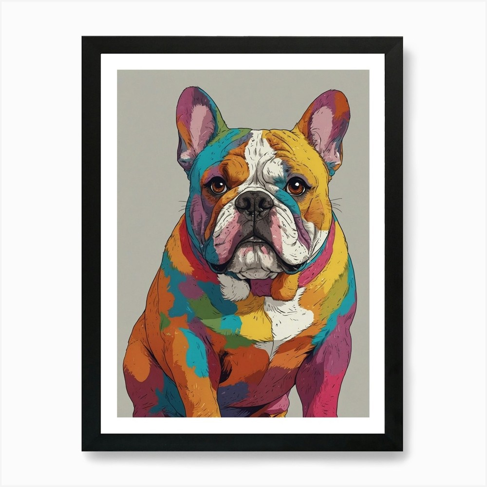 French Bulldog Painting Art Print Framed Wall Art Poster Canvas Print Picture