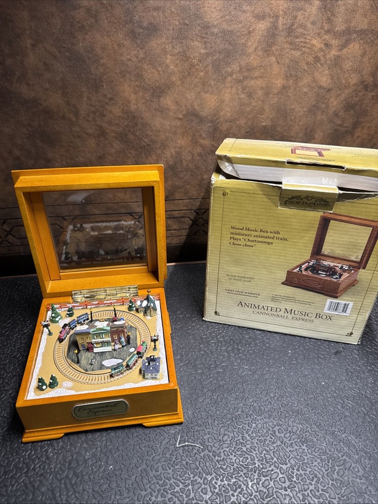 Cannonball Express Music Box Gold Label Mr Christmas Plays Chattanooga Choo-Choo