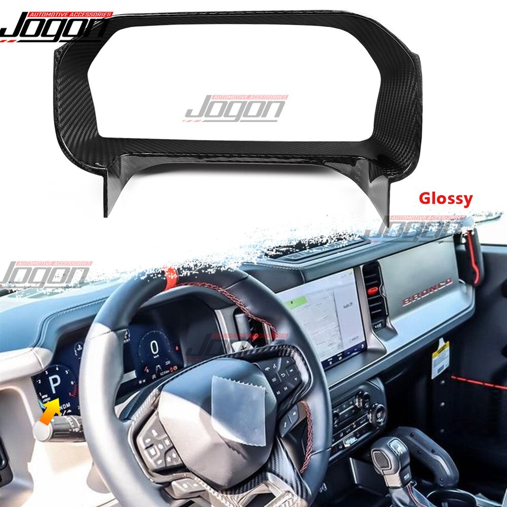 Real Carbon Instrument Cluster Gauge Decor Cover For Ford Bronco Raptor 2021-25