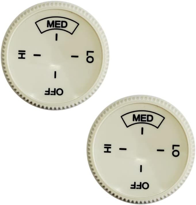 2PCS Baseboard Heater Thermostat Temperature Control Dial Knob Beige