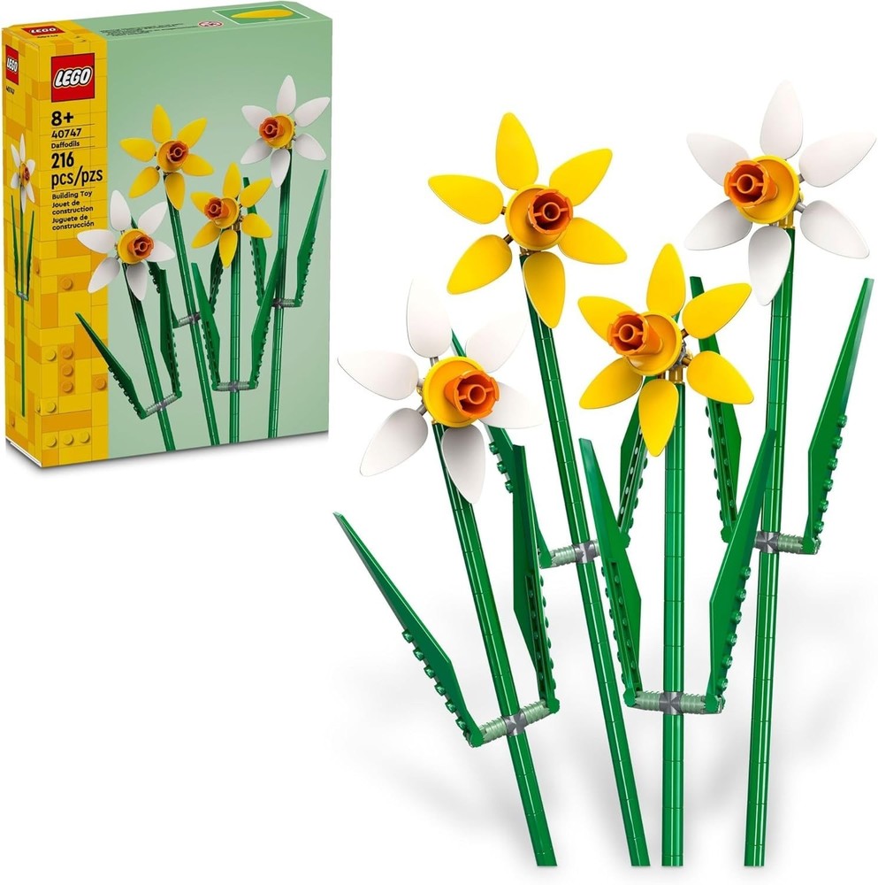 LEGO Daffodils - Building Toy for Kids, Girls and Boys, Ages 8+ - Artificial Daf