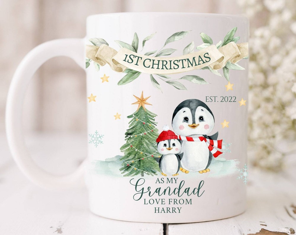 Grandad First Christmas Mug Cup Grandpa 1st Christmas Present 2022 New