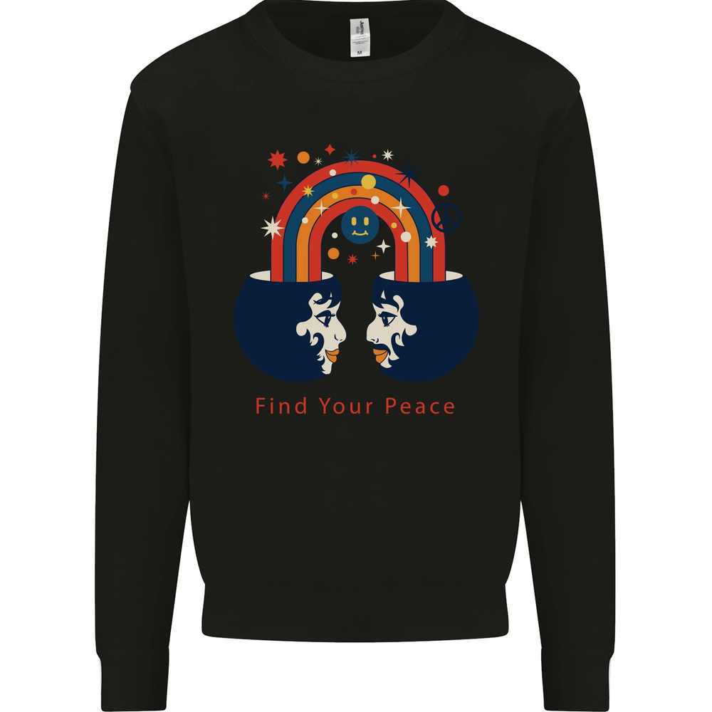 LGBT Find Your Peace Gay Pride Day Mens Sweatshirt Jumper-image