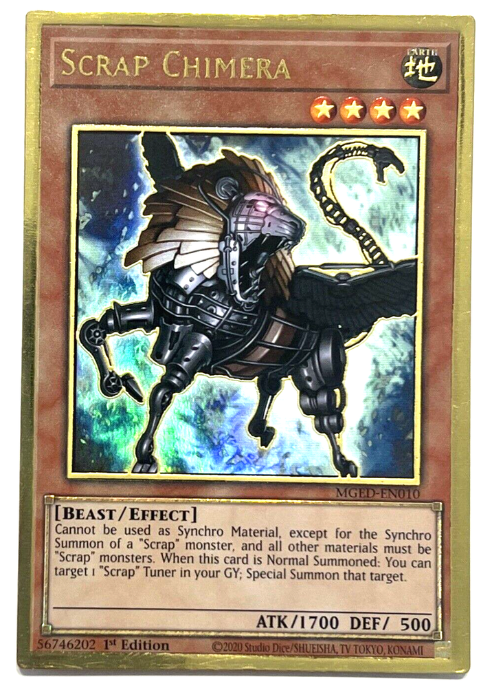 Scrap Chimera MGED-EN010 1st Ed Maximum Gold El Dorado Rare Yugioh Card