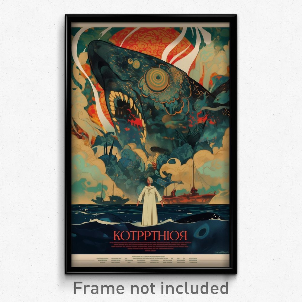 Russian Movie Poster - Tremendous Sea (Russia Psychedelic Art Retro Film Print)