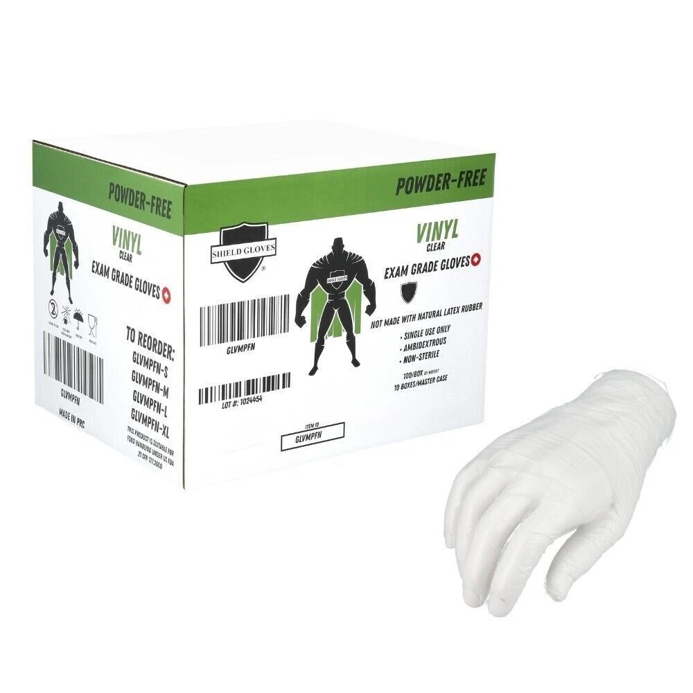 36000 Pieces Disposable Vinyl Gloves Latex Free Synthetic Clear Plastic X-Large