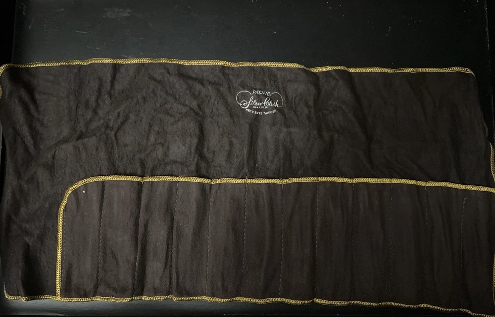 Pacific Silver Cloth Anti Tarnish 12 Slot SILVERWARE Pouch Bag 10 X 20