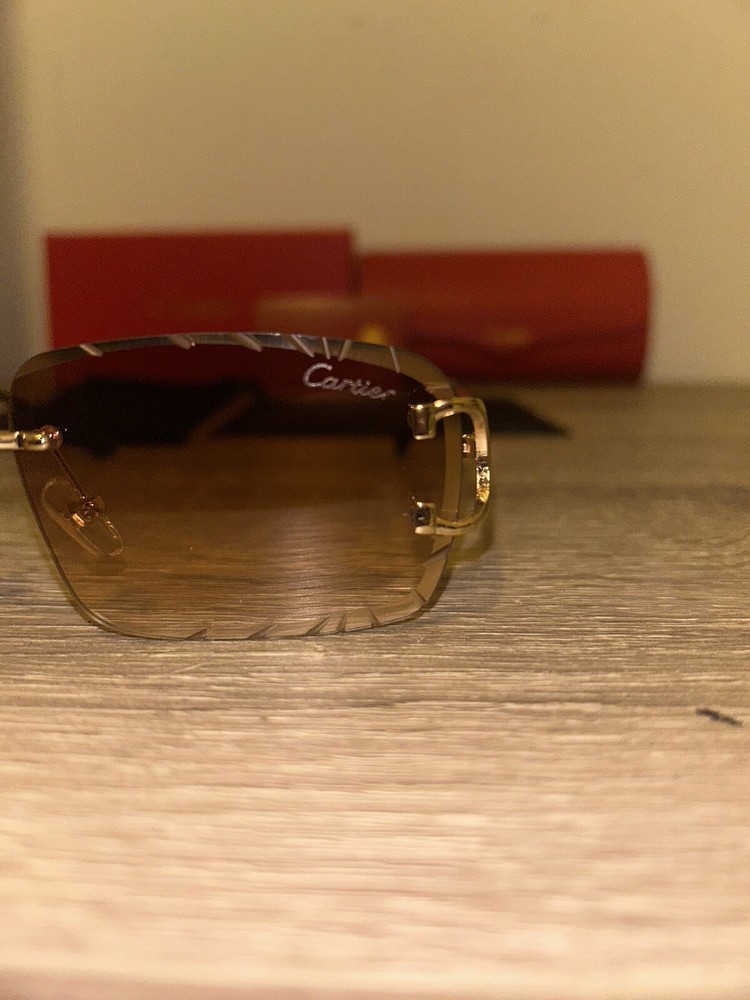 Cartier C-decor brown lens brand new with accessories and dust protector