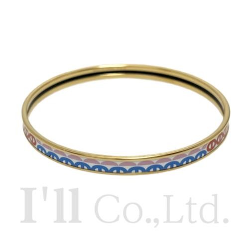 Vintage Hermes Enamel Bracelet Chaine D'Ankre White Metal Enamel Y0622