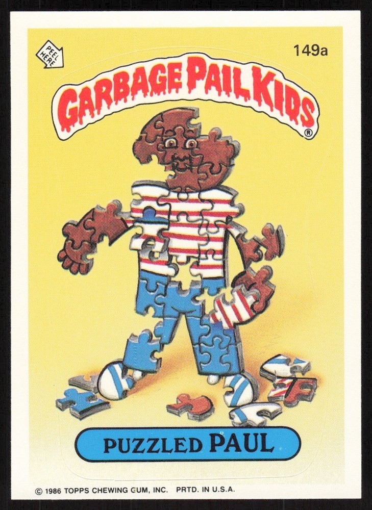 1986 Garbage Pail Kids Topps Sticker Cards