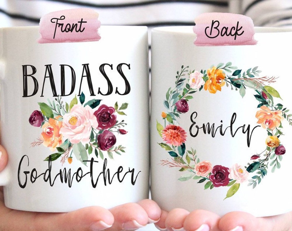 Badass Godmother Baptism Mug - Perfect Christening Gift for an Amazing Godmother