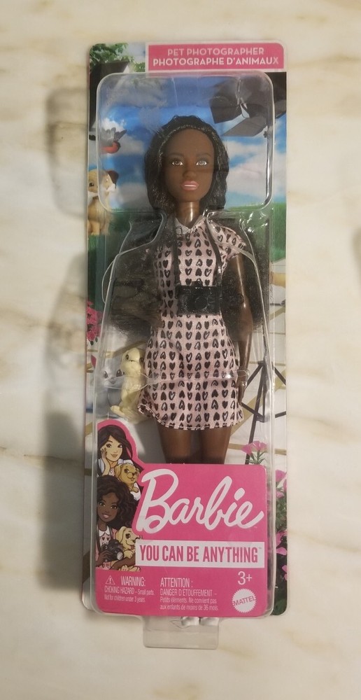 2021 Barbie You Can Be Anything Pet Photographer Doll African American New