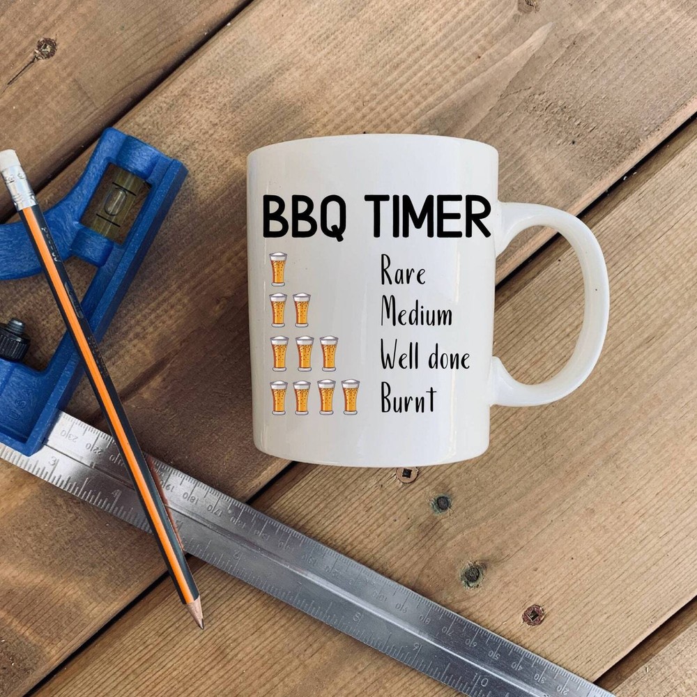 Divertida Taza Barbacoa Papá Día del Padre Regalo de Cumpleaños Taza Personalizada Café Para Él Cerveza