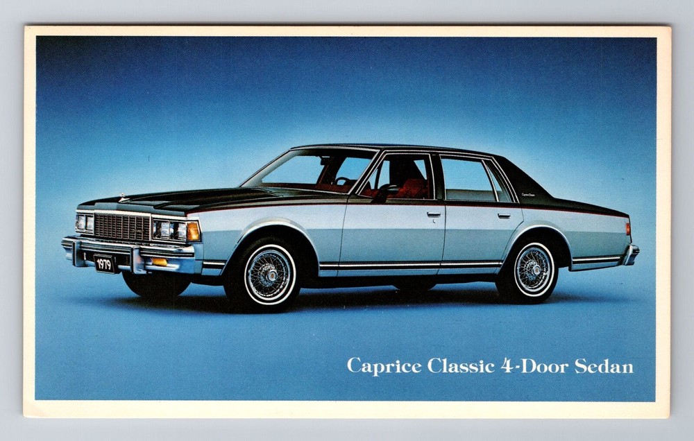 Vintage Caprice Classic 4-Door Sedan Antique Car Postcard