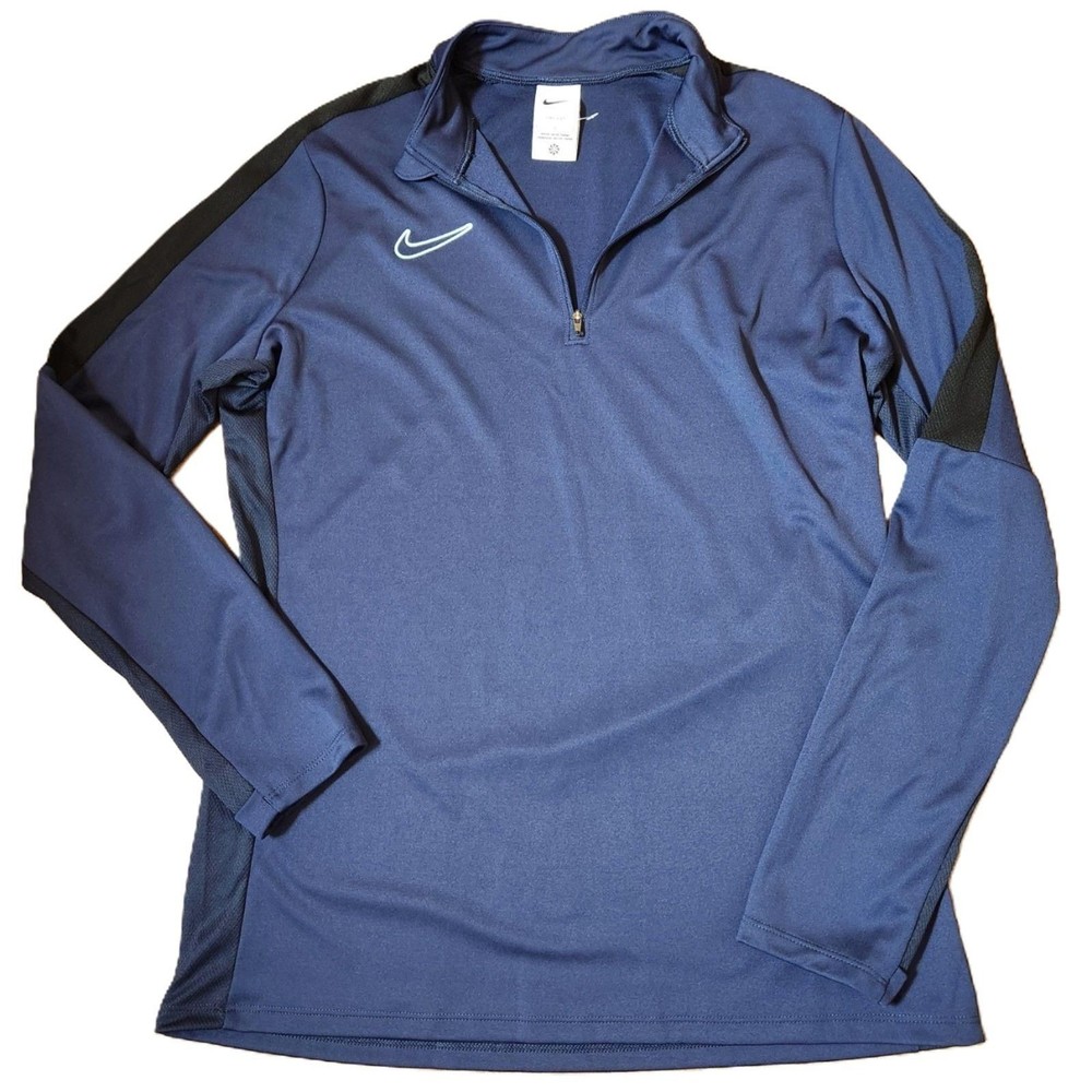 Nike Dri‑Fit 1/4 Zip Training Top Women’s Large Navy Long Sleeve