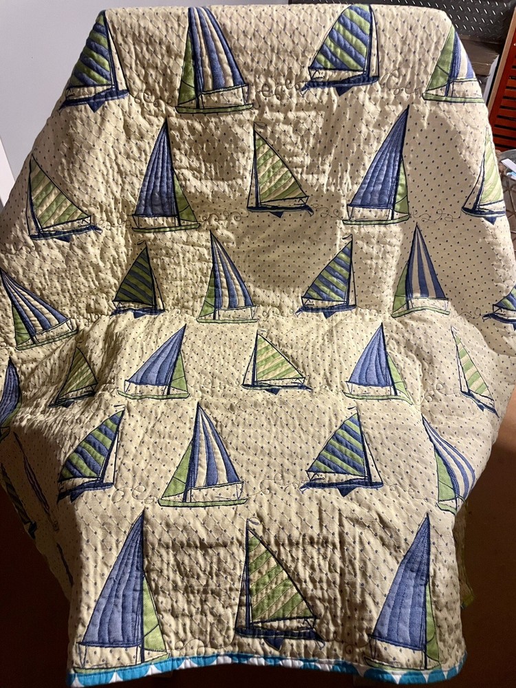 quilts hand made Lap Size Of Sail Boats 52x53