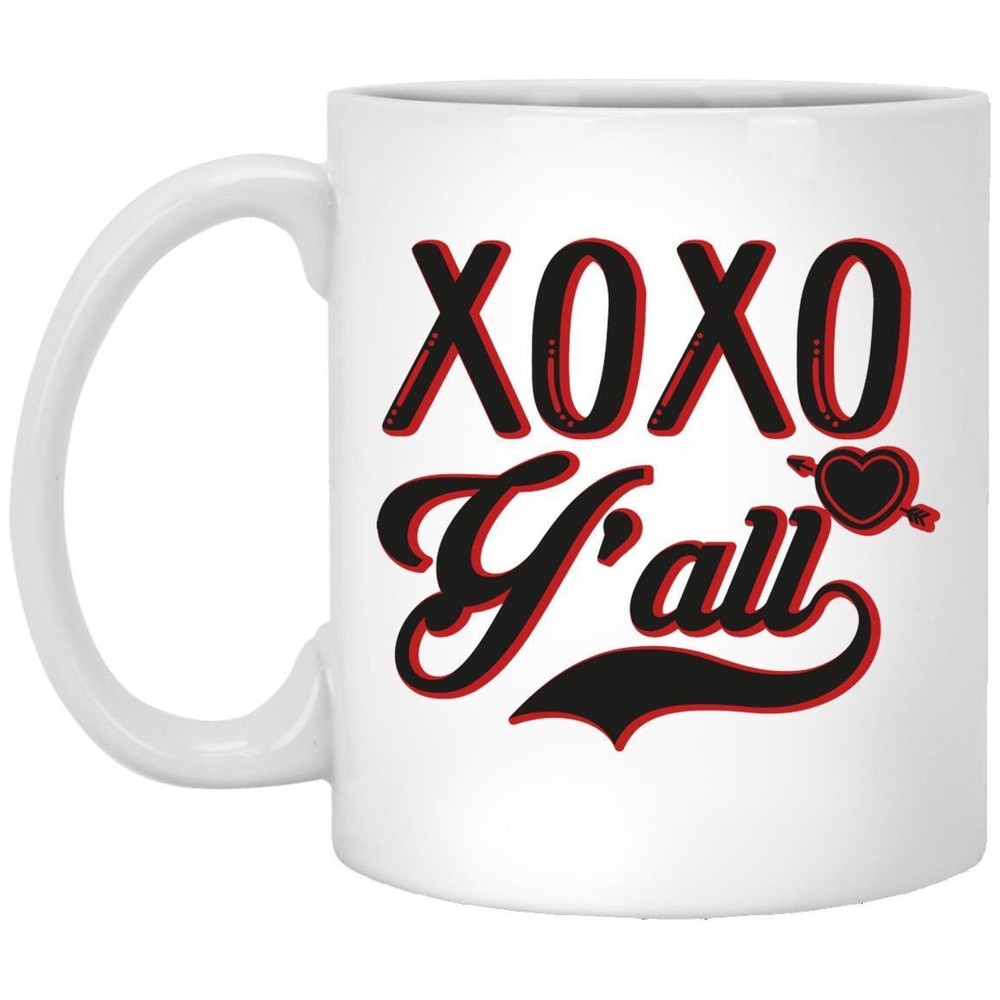 Valentines Coffee Mug Xoxo Y'all Valentine's Day Gift Coffee Cup Funny Coffee