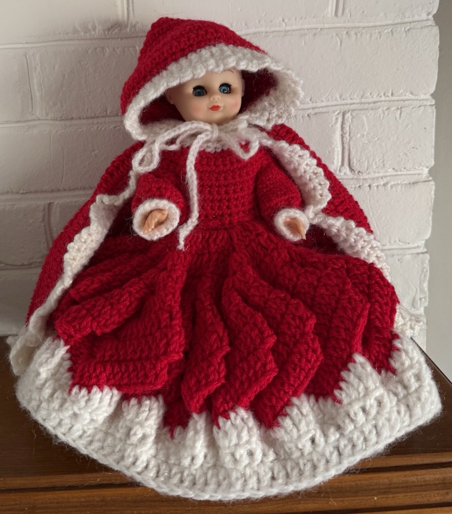 Homemade Crocheted Little Red Riding Hood Cape & Angel 13