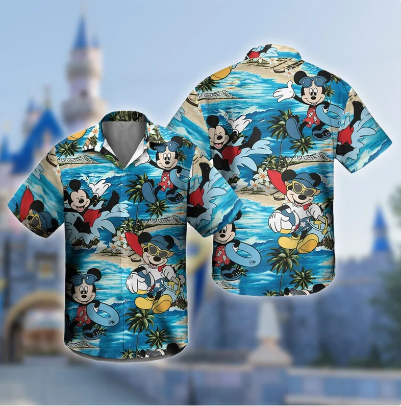 Mickey Mouse Summer Beach 3D HAWAII SHIRT US Size Christmas Gift Halloween Gift