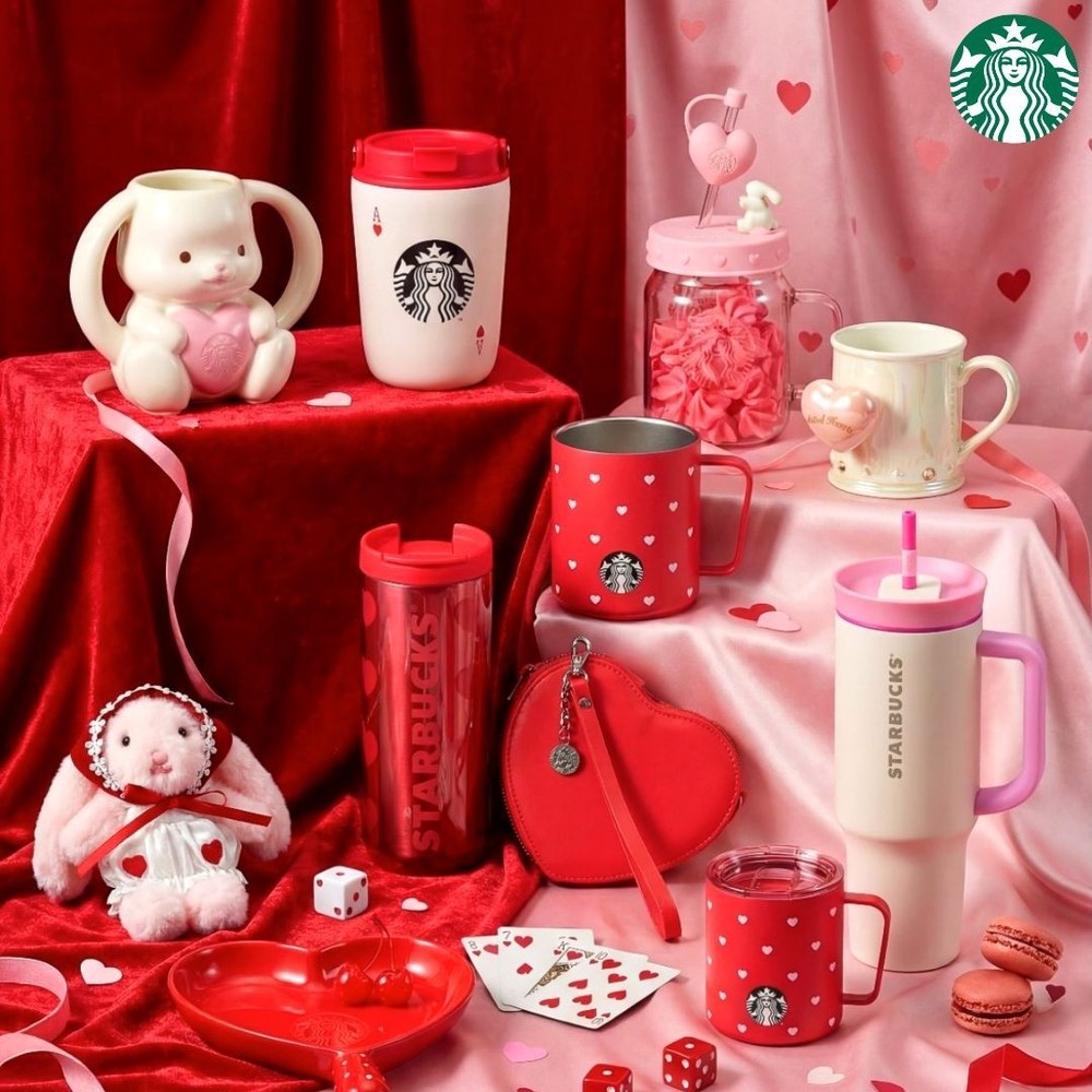 Starbucks Korea 2026 Valentine's Day MD Bunny Mug Tumbler Bag Keychain Free Ship