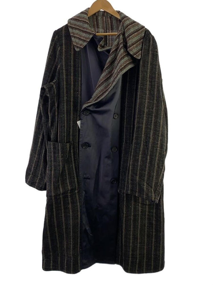 Y S Trench Coat/-/Wool/Blk/Stripe 4577