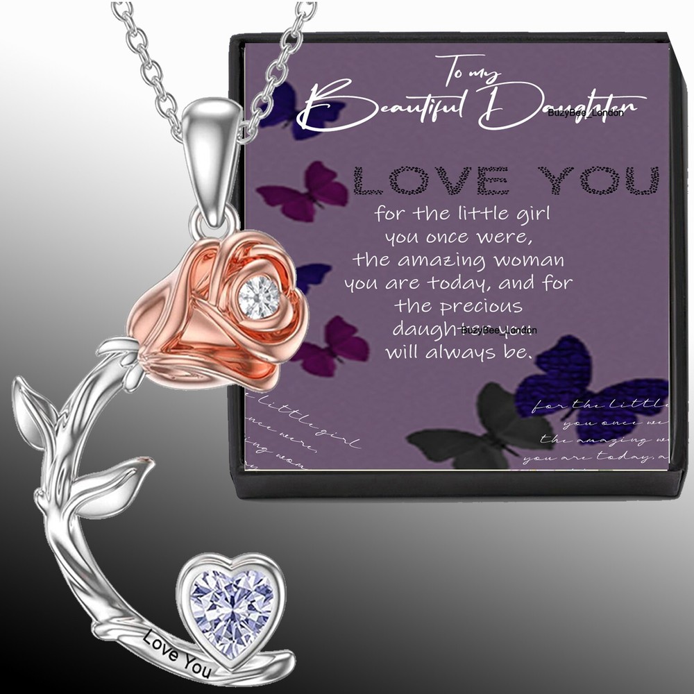 To My Daughter Gifts from Dad Mum Necklace for Daughter Birthday Gifts Presents