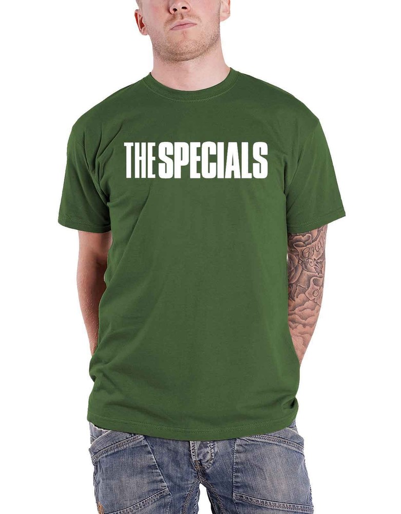 Official The Specials Band Logo T-Shirt in Military Green for Men