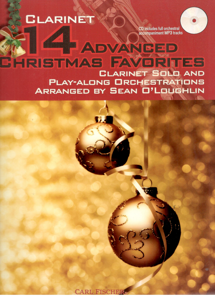 CARL FISCHER 14 ADVANCED Christmas Favorites CLARINET MUSIC BOOK/CD-NEW-ON SALE-image