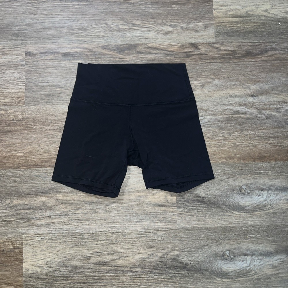 Lulmon Black High-Rise Shorts Size 8 with Pocket