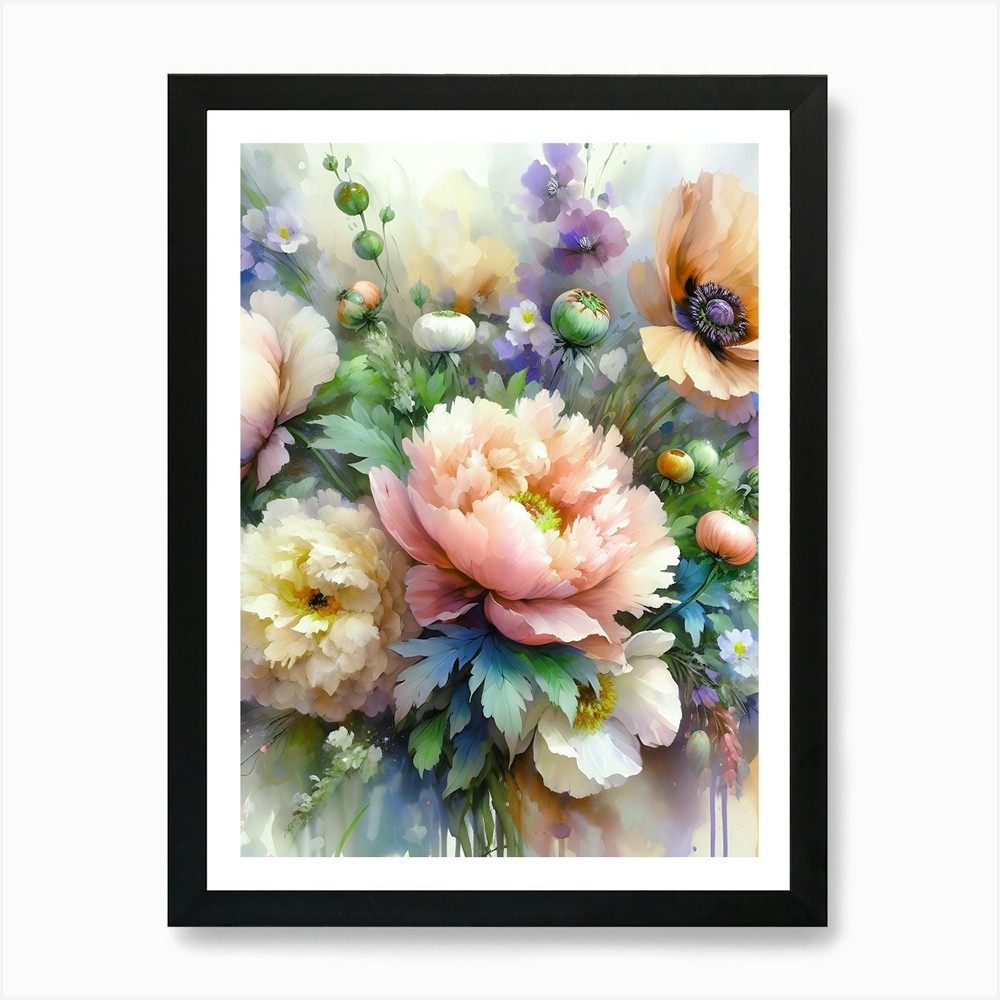 Spring Bouquet Floral 1 Art Print Framed Wall Art Poster Canvas Print Picture