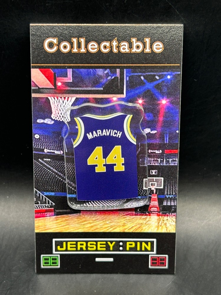 Utah Jazz Pete Maravich jersey lapel pin-Classic RETRO Collectable..PISTOL